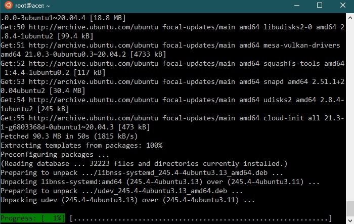 Wsl Install Sudo Apt Upgrade Happenning