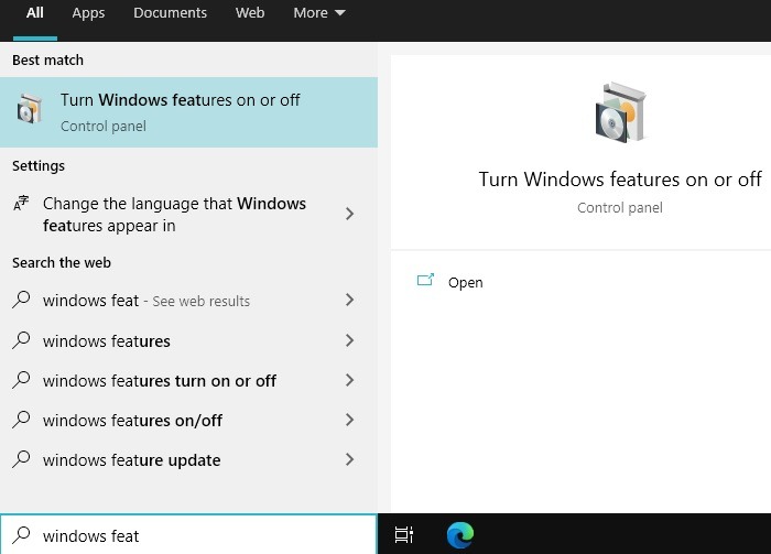 Wsl Install Turn Windows Features On Or Off