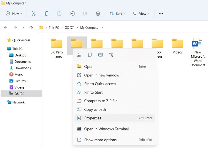 Win11 Context Menus Classic Menu In Folders