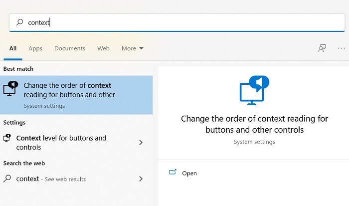 Win11 Context Menus Context In Search