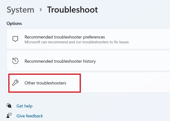 Windows11 Stuck Search Other Troubleshooters