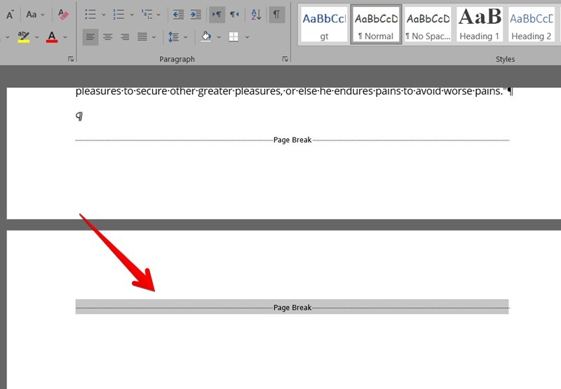 Word Delete Page Delete Page Breaks