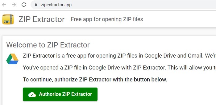 Zip Rar Google Drive Zipextractor Authorize