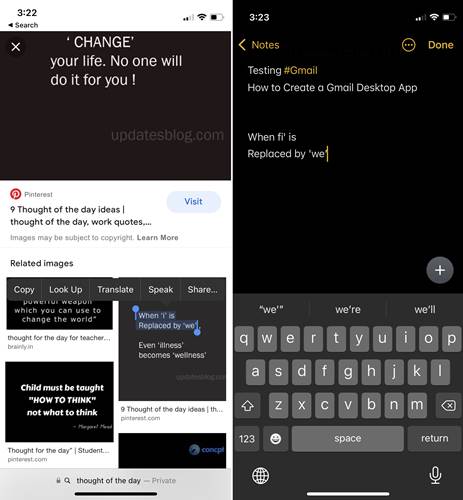 Apple Notes Live Text