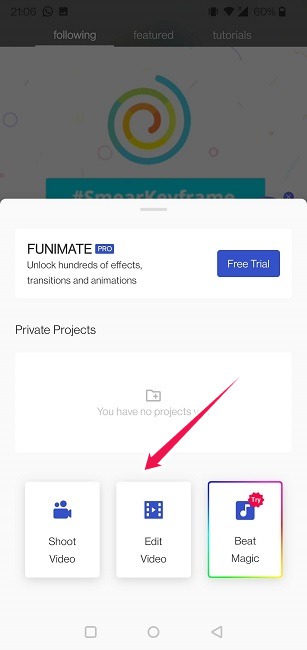 Create Boomerang Videos Funimate Edit Video