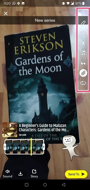Create Boomerang Videos Snapchat Editing Options