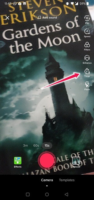 Create Boomerang Videos Tiktok Timer Option