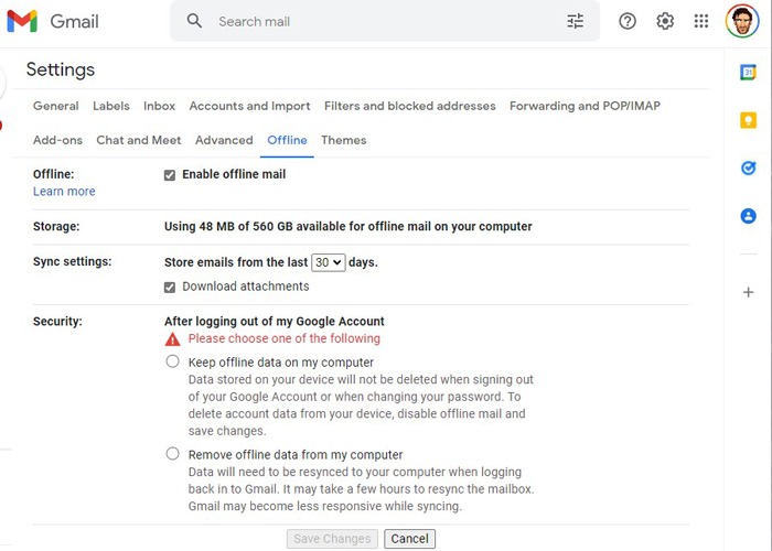 Create Gmail Desktop App Settings