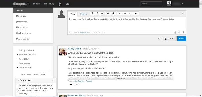 Facebook Alternatives Social Diaspora
