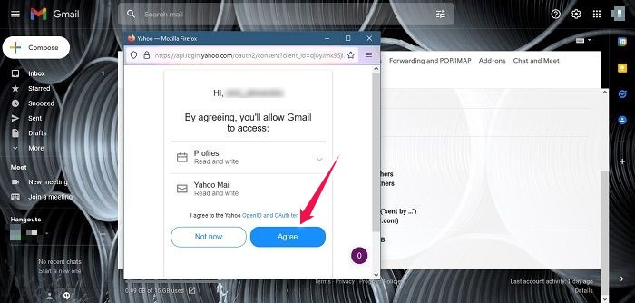 How To Read Yahoo Mail Any Email App Gmail Agree Button
