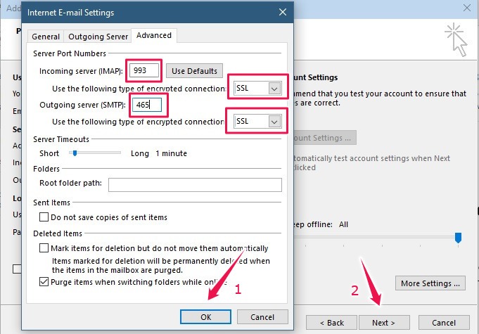 How To Read Yahoo Mail Any Email App Outlook 2016 Advanced Tab View