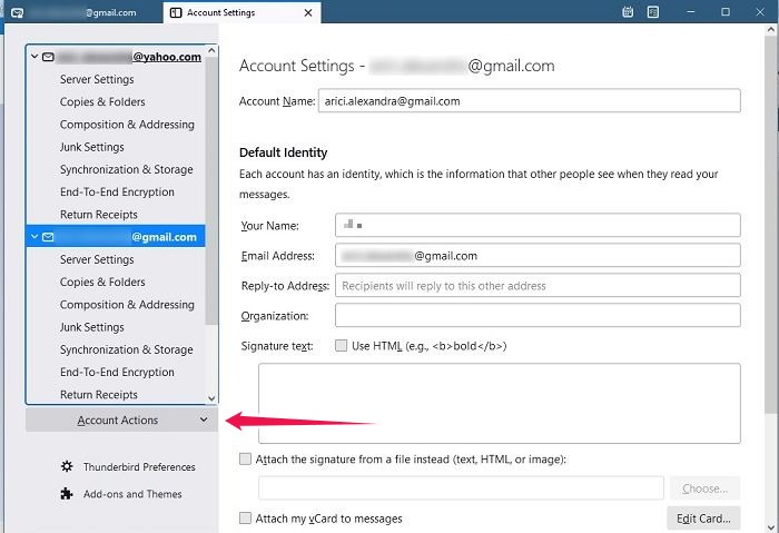How To Read Yahoo Mail Any Email App Thunderbird Account Actions