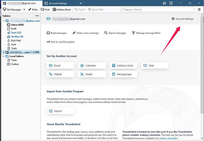 How To Read Yahoo Mail Any Email App Thunderbird Account Settings
