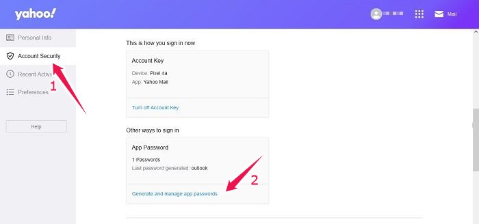 How To Read Yahoo Mail Any Email App Yahoo Account Security