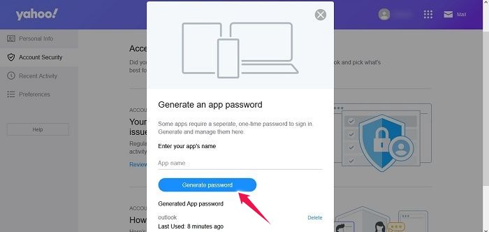 How To Read Yahoo Mail Any Email App Yahoo Generate Password