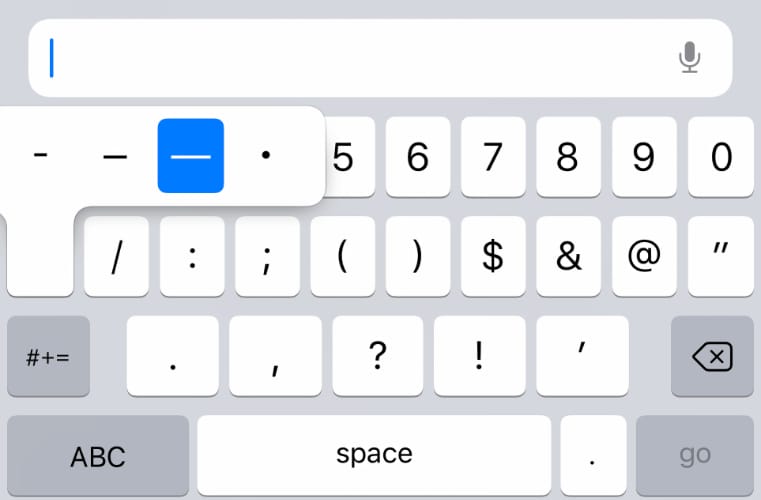 How To Type Em Dash Ios Keyboard