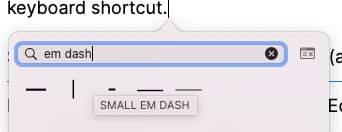 How To Type Em Dash Mac Character Map