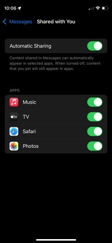 Ios 15 Shared With You Option