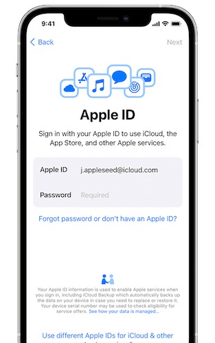 Move Data New Iphone Quick Start Appleid