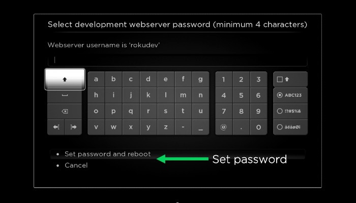 Roku Set Password