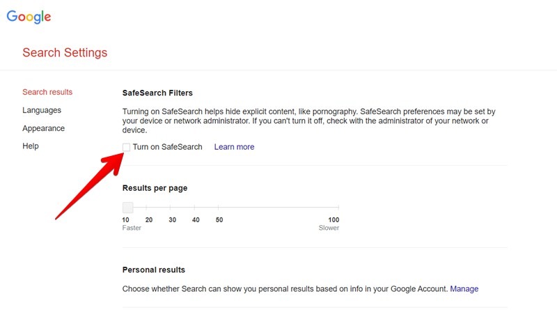 Block Websites Chrome Desktop Safesearch