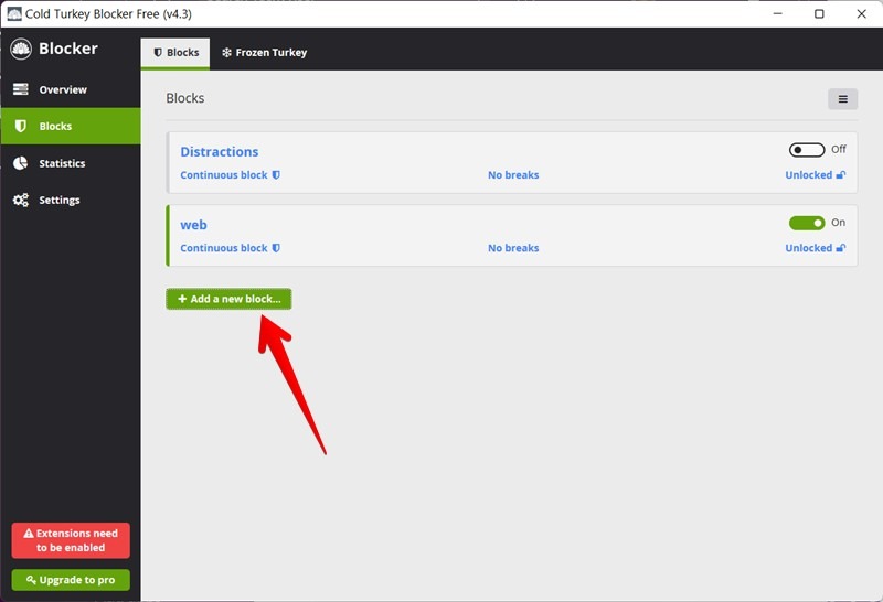 Block Websites Coldturkey Create Block