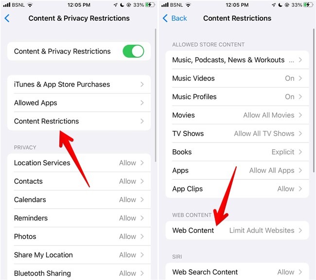 Block Websites Ios Content Restrictions