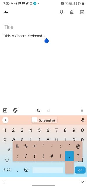 Gboard Vs Swiftkey Vs Samsung Keyboard Symbols Period