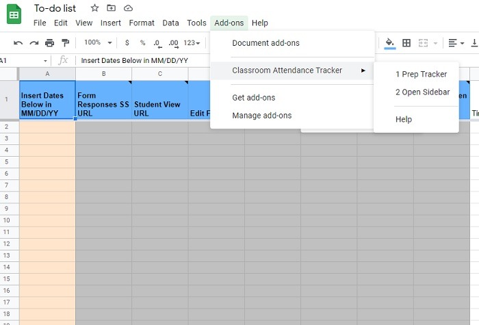 Google Classroom Attendance Tracker Sheets