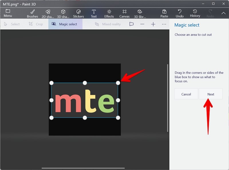 Make Image Transparent Background Paint 3d Selection