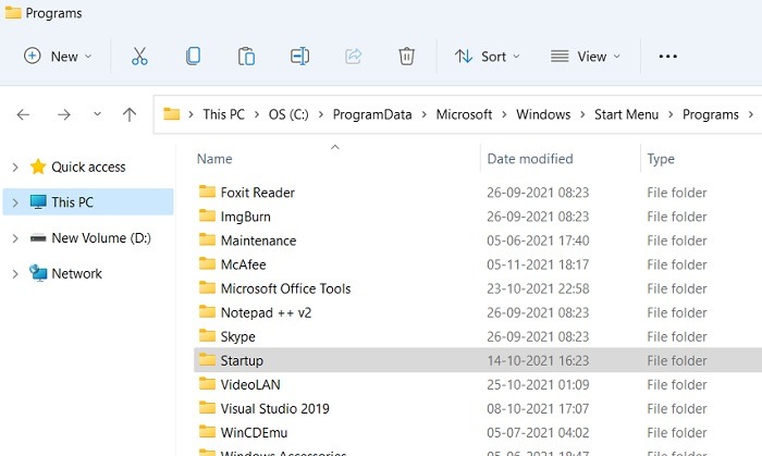 Start Up Folder Win11 Location All Users
