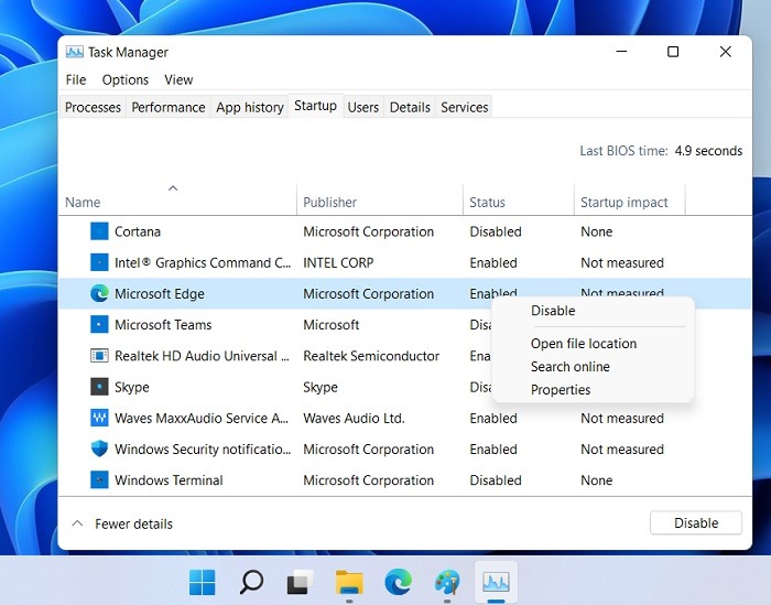 Start Up Folder Win11 Task Manager Located
