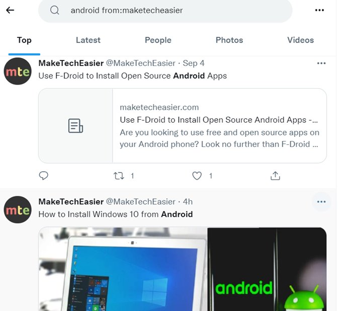 Twitter Search Advanced From Username