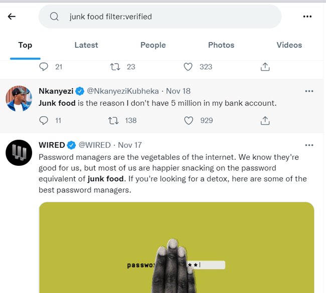Twitter Search Advanced Verified