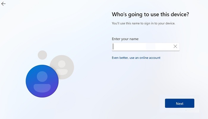 Win11 Without Microsoft Enter Username