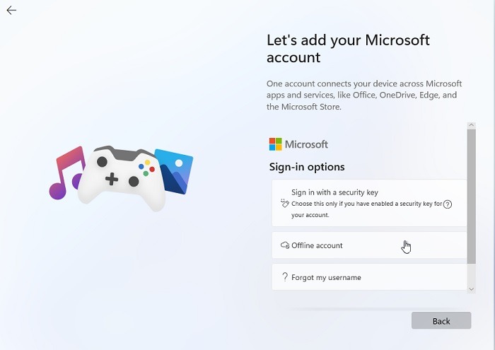 Win11 Without Microsoft Offline Account Optiona