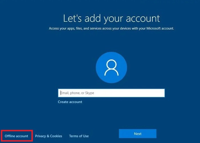 Win11 Without Microsoft Offline Account Optionb