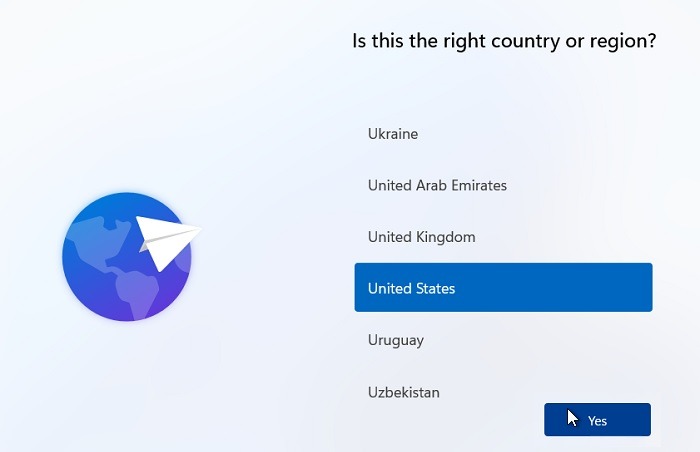 Win11 Without Microsoft Select Country