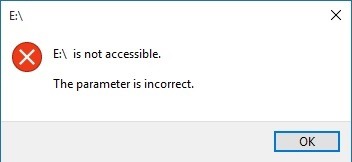 Windows11 10 Parameter Is Incorrect Error Apperance
