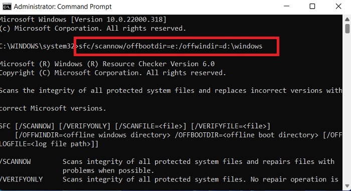 Windows11 10 Parameter Sfc Scannow
