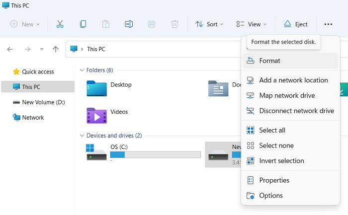 Windows11 10 Parameter Is Incorrect Format External Drive 1