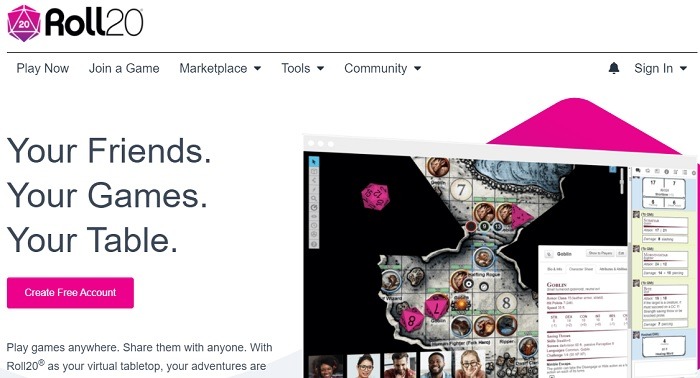 Best Online Games To Play With Friends Roll20