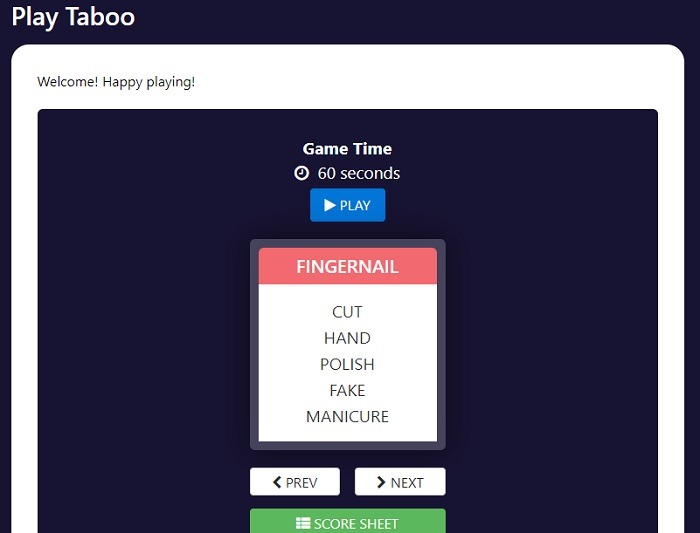 Best Online Games To Play With Friends Taboo