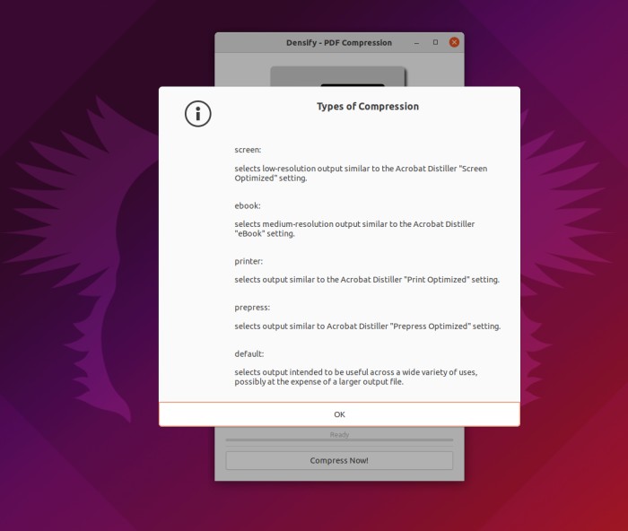 Densify Compression Types Linux