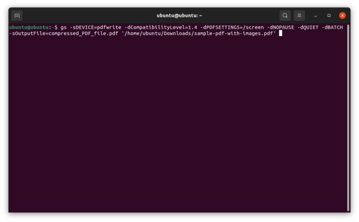 Ghostscript Compress Pdf Command Linux