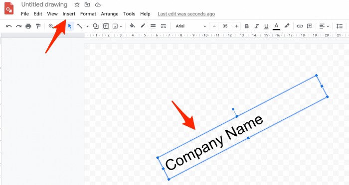 Google Drawings Watermark Name