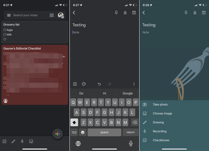 Google Keep Formatting Ios 15 2