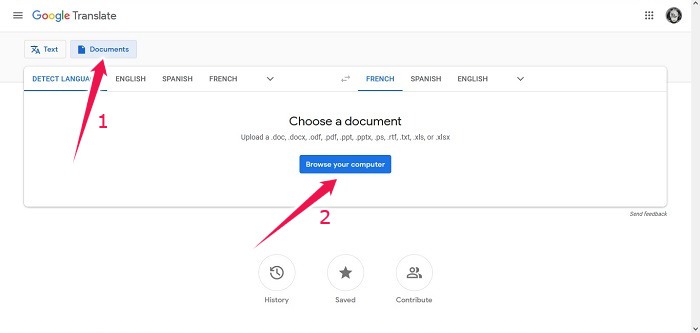 Google Translate Guide Desktop Upload Files Pc