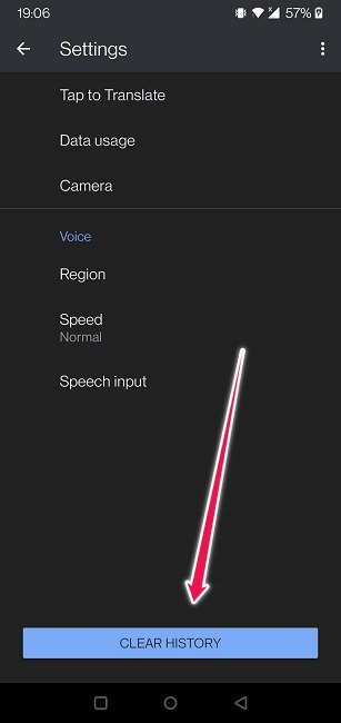 Google Translate Guide Mobile Clear History