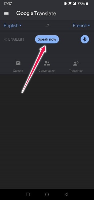 Google Translate Guide Mobile Speak Now